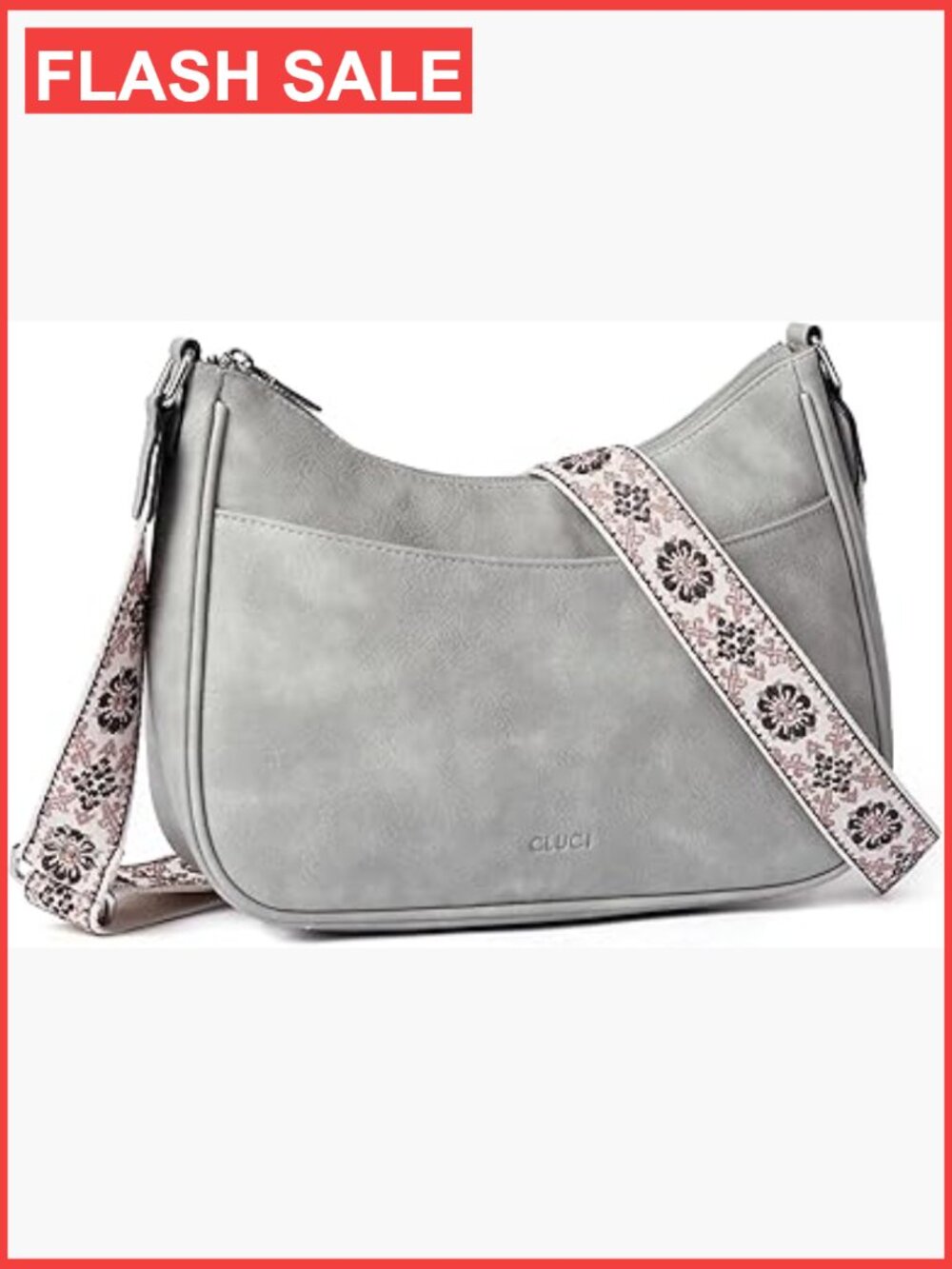 Quilted Hobo Crossbody Bag with Adjustable Strap